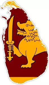 Sticker car moto map flag vinyl outside wall decal macbbook sri lanka - Picture 1 of 1