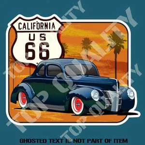 CALIFORNIA ROUTE 66 DECAL STICKER VINTAGE AMERICANA HOT ROD RAT ROD STICKERS - Bild 1 von 1