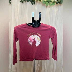 Justice “So Not Chill” Howling Wolf Long Sleeve Tee – Girls Size 7 - Picture 1 of 4