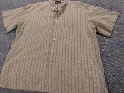 Marc Edwards Shirt Mens Extra Large beige plaid classic button down - Image 1 of 4