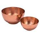 Round Hammered Metal, Set of 2 Sizes, Copper Finish Bowl