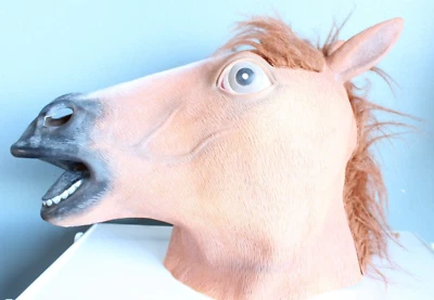 Latex Horse Head With Fur Use For Mask, Costume, Gag, Pranks - Image 1 of 4
