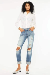 Kancan High Rise Distressed Boyfriend Fit Jeans - Bild 1 von 8