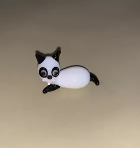 New Miniature Handblown Glass Figurine - Cat - Picture 1 of 6