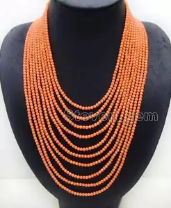 Collar redondo de coral rosa natural de 3 mm para mujer 10 hebras joyería 18-27"" n6093 - Imagen 1 de 21