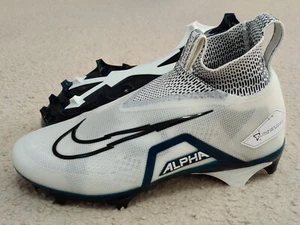 Nike Alpha Menace Tacchetti Calcio Uomo Elite 3 Bianco Nero Navy Tg 9 CT664-802 - Foto 1 di 5