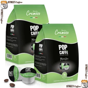 200 CAPSULE CAFFE POP Caffè 2 CREMOSO BLISTER COMPATIBILI UNOSYSTEM UNO SYSTEM - Foto 1 di 6