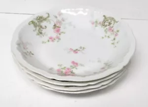 Theodore Haviland Limoges Frankreich rosa Blumen Rosen 7,5" Salatschüsseln - 4er Set - Bild 1 von 6