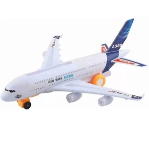 Kids Airbus A380 Toy Plane Bump & Go Action, Flashing Lights & Music, Battery UK - Picture 1 of 5
