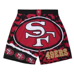 SAN FRANCISCO 49ERS NFL MITCHELL & NESS JUMBOTRON 2.0 SUBLIMATED SHORTS - Picture 1 of 5
