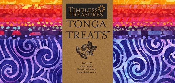 Timeless Treasures Tonga Treats - CHARADE - (42) 10" Batik Fabric Squares - Image 1 of 1