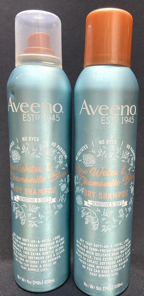 2 Aveeno Rosa Agua Manzanilla Mezcla Champú Seco Sensible/Suave 5oz Rasguño/Abollado Foto 1 de 1