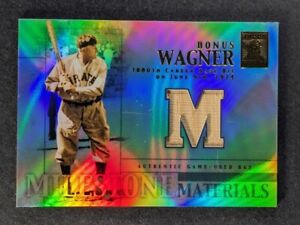 2002 Topps Tribute HONUS WAGNER Patch Milestone Material Game Used Bat Pirates