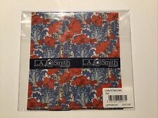 Liberty Mens Fabric Pocket Square Hankie. 100%. Cotton. Poppy Design.