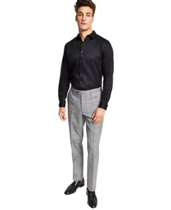 Bar III Men's Slim-Fit Black/White Plaid Suit Pants (Black/White, 34Wx32L) - Picture 1 of 5