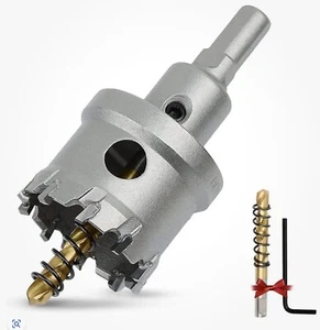 18mm Carbide Hole Saw Stainless steel T.C.T Material Hole Drill Bit Spring - Picture 1 of 5