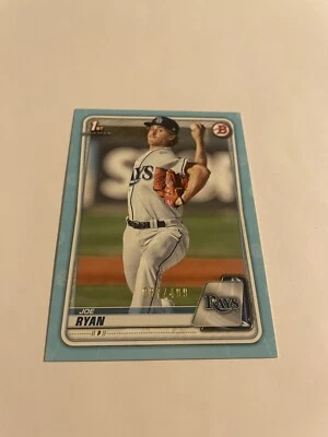 Free Ship 2020 BOWMAN PAPER 1st Bowman JOE RYAN RC SKY BLUE /499 RAYS / TWINS - Image 1 of 2