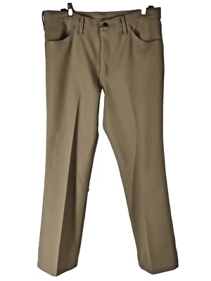 Vintage Wrangler Mens 36x30 (35x30) Tan Rancher Slacks Dress Pants Grandpacore - Image 1 of 4