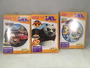 Fisher Price iXL Learning System Lot of 3 Kung Fu Panda 2 Toy Story 3 Cars 2 - Picture 1 of 5
