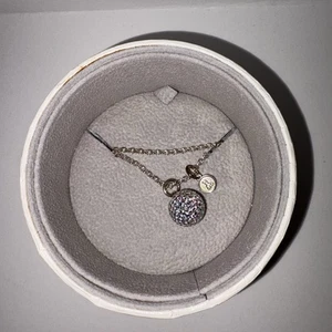 Hillberg&Berk 925 Sterling Silver Crystal Sparkle Ball Pendant Necklace 36" NWT - Picture 1 of 5