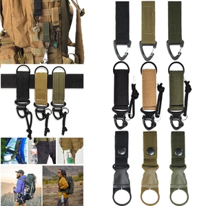 Llavero táctico al aire libre mosquetón hebilla gancho molle correas mochila clip para cinturón - Imagen 1 de 15
