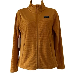  Simply Southern Gold Fleece Knit Jacket Woman Size Small Recycled Zip Front - Picture 1 of 9