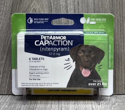 PetArmor Capaction Oral Flea Treatment for Large Dogs over 25 lbs 6 Tablets - Image 1 of 2