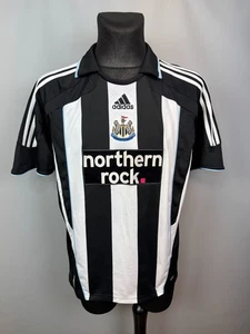 NEWCASTLE UNITED 2007 2009 HOME SHIRT FOOTBALL SOCCER JERSEY ADIDAS MENS SIZE L - Picture 1 of 11