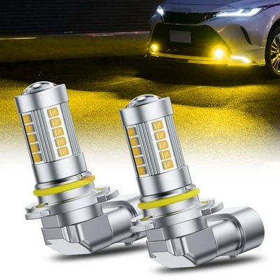 AUXITO 6G27 9006/HB4 Golden Yellow Light Fog Lamp/DRL Bulbs 10000ml 100w E1 - Image 1 of 4