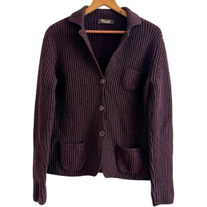 Loro Piana Baby Kaschmir Strickjacke Gr. 46 M Grob Braun Leise Luxus Preppy Fehler - Bild 1 von 15