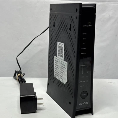 CenturyLink ZyXEL C3000Z DSL Modem Wireless Router w/ AC Adapter - Image 1 of 2