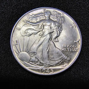 Medio dólar Walking Liberty 1945 50C - Philadelphia Mint - Tonificación ligera - AU-sin circular - Imagen 1 de 22