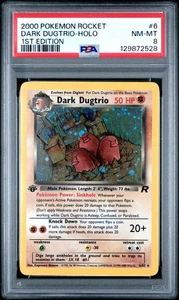 Pokemon Rocket Dark Dugtrio-Holo 2000 primera edición 8 PSA #6 - Imagen 1 de 2