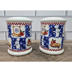 Salero y pimentero Pillsbury Doughboy Vintage 1999 pastel de manzana - Imagen 1 de 5