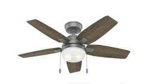 NEW Hunter Antero 44 in. Hunter Express Indoor Matte Silver Ceiling Fan - Picture 1 of 2