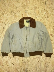 Vintage 50s 60s BOND Air Force B-15 Style Fleece Liner Bomber Cotton Jacket Sz M - Picture 1 of 22