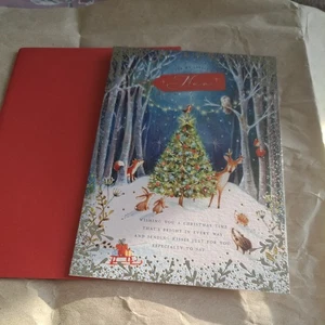 Nan Christmas card NEW with red envelope NAN xmas card - for my lovely Nan - Picture 1 of 7