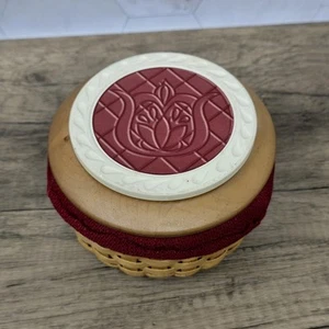 Longaberger Basket Coaster Combo Unit- With Liner And Insert *READ* - Picture 1 of 8