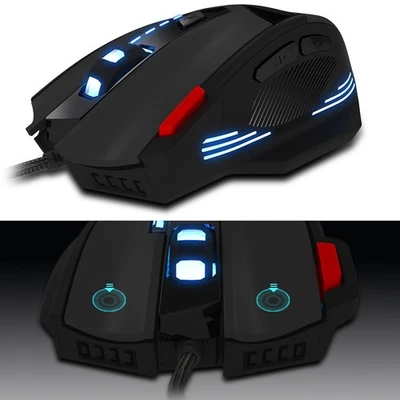 T-60 7200DPI Professional USB Wired Optical 7 Buttons Gaming Mouse Mice - Image 1 of 4