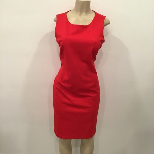 VETEMENTS Abito Chicos tubino taglia 12 rosso abbigliamento aziendale abito carriera classico fiocco nuovo