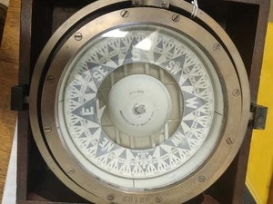 1923 Hutchinson Boston Ship Compass 7" Ritchie w/ Mahogany Box Antique! - Picture 1 of 7