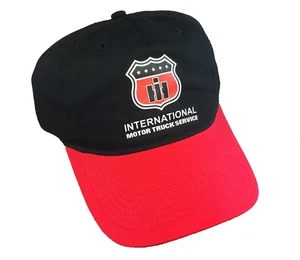 International Harvester Company Farming Motor Truck Service gorra/sombrero negro y rojo - Imagen 1 de 1