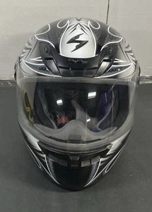 Scorpion Exo-400 Black Helmet With Carrying Bag Size Medium - Picture 1 of 7