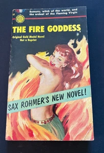 Vintage 1952 Pulp Paperback Book THE FIRE GODDESS by Sax Rohmer 1st Printing - Imagen 1 de 5