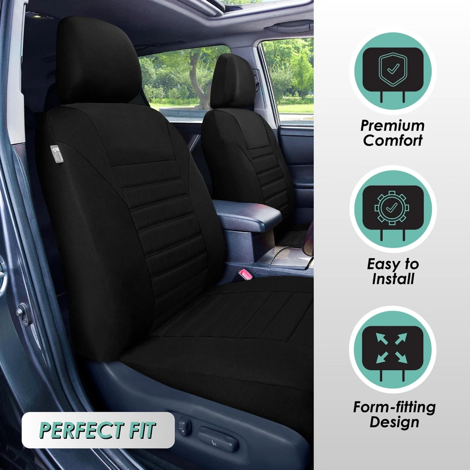 Fundas de asiento de malla de aire 3D universales premium aptas para auto camión SUV furgoneta - Juego completo Foto 1 de 1