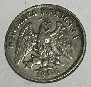 1886 Go R. Mexico 5 Centavos Nice Fine - Picture 1 of 2