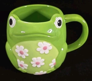LANG by Design großes Gänseblümchen | Frosch Becher Cottagecore Chic ~ 16 Unzen 2D Kaffeetasse - Bild 1 von 5