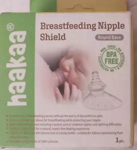 Haakaa Silicone Breastfeeding Nipple Shield, Round Shape 1 pk - Picture 1 of 1