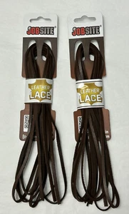 2 PAIR 72" Genuine Leather Shoelaces Moccasin Strings Boat Shoe Boot Laces (SH8 - Picture 1 of 4