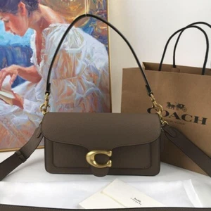 COACH Tabby Shoulder Bag 26 CH857 Dark Stone Outlet NEW - Picture 1 of 12